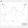 Classic Womens Gothic Clear Lens Cat Eye Glasses