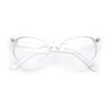 Classic Womens Gothic Clear Lens Cat Eye Glasses