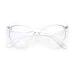 Classic Womens Gothic Clear Lens Cat Eye Glasses