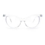 Classic Womens Gothic Clear Lens Cat Eye Glasses