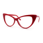Classic Womens Gothic Clear Lens Cat Eye Glasses