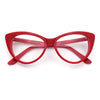 Classic Womens Gothic Clear Lens Cat Eye Glasses