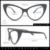 Classic Womens Gothic Clear Lens Cat Eye Glasses