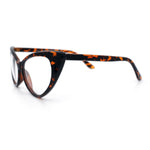 Classic Womens Gothic Clear Lens Cat Eye Glasses