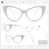Classic Womens Gothic Clear Lens Cat Eye Glasses