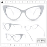 Classic Womens Gothic Clear Lens Cat Eye Glasses