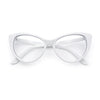 Classic Womens Gothic Clear Lens Cat Eye Glasses