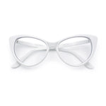 Classic Womens Gothic Clear Lens Cat Eye Glasses