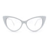 Classic Womens Gothic Clear Lens Cat Eye Glasses