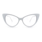 Classic Womens Gothic Clear Lens Cat Eye Glasses