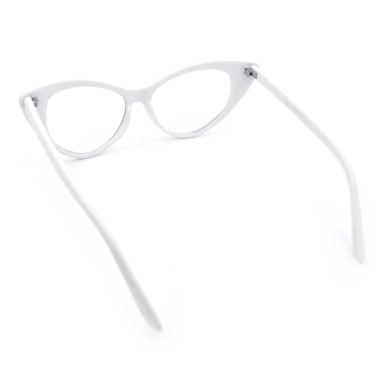 Classic Womens Gothic Clear Lens Cat Eye Glasses