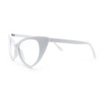Classic Womens Gothic Clear Lens Cat Eye Glasses