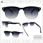 Mens Half rim Rectangular Luxury Hipster Shade Sunglasses