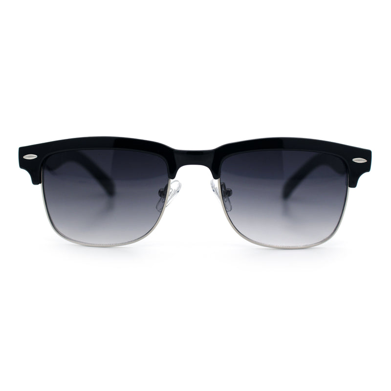 Mens Half rim Rectangular Luxury Hipster Shade Sunglasses