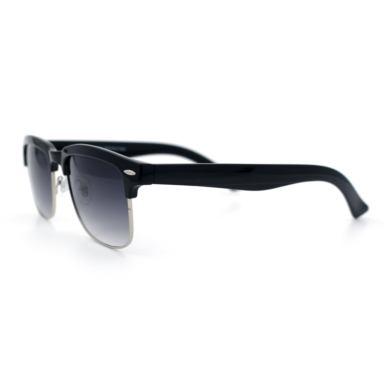 Mens Half rim Rectangular Luxury Hipster Shade Sunglasses