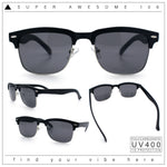 Mens Half rim Rectangular Luxury Hipster Shade Sunglasses