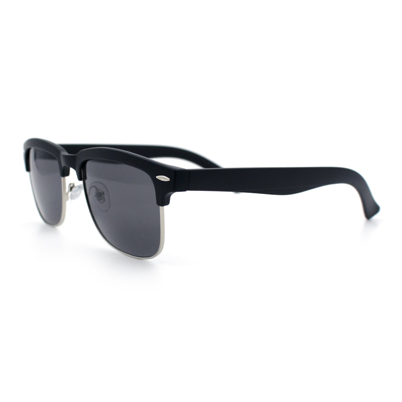 Mens Half rim Rectangular Luxury Hipster Shade Sunglasses