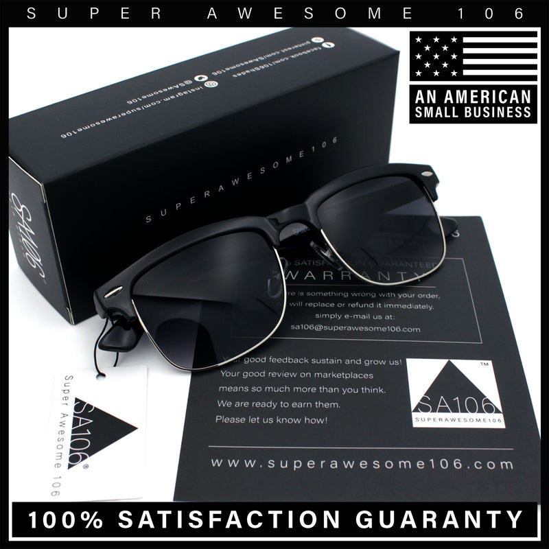 Mens Half rim Rectangular Luxury Hipster Shade Sunglasses
