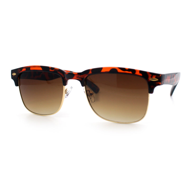 Mens Half rim Rectangular Luxury Hipster Shade Sunglasses