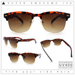 Mens Half rim Rectangular Luxury Hipster Shade Sunglasses