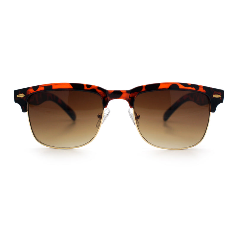 Mens Half rim Rectangular Luxury Hipster Shade Sunglasses