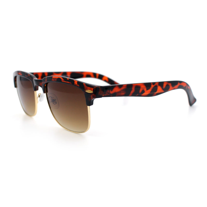 Mens Half rim Rectangular Luxury Hipster Shade Sunglasses