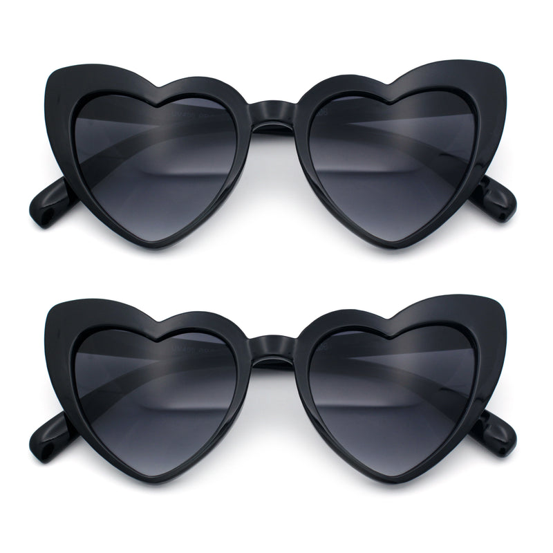Girls Kid Size Heart Shape Lolita Valentine Love Sunglasses