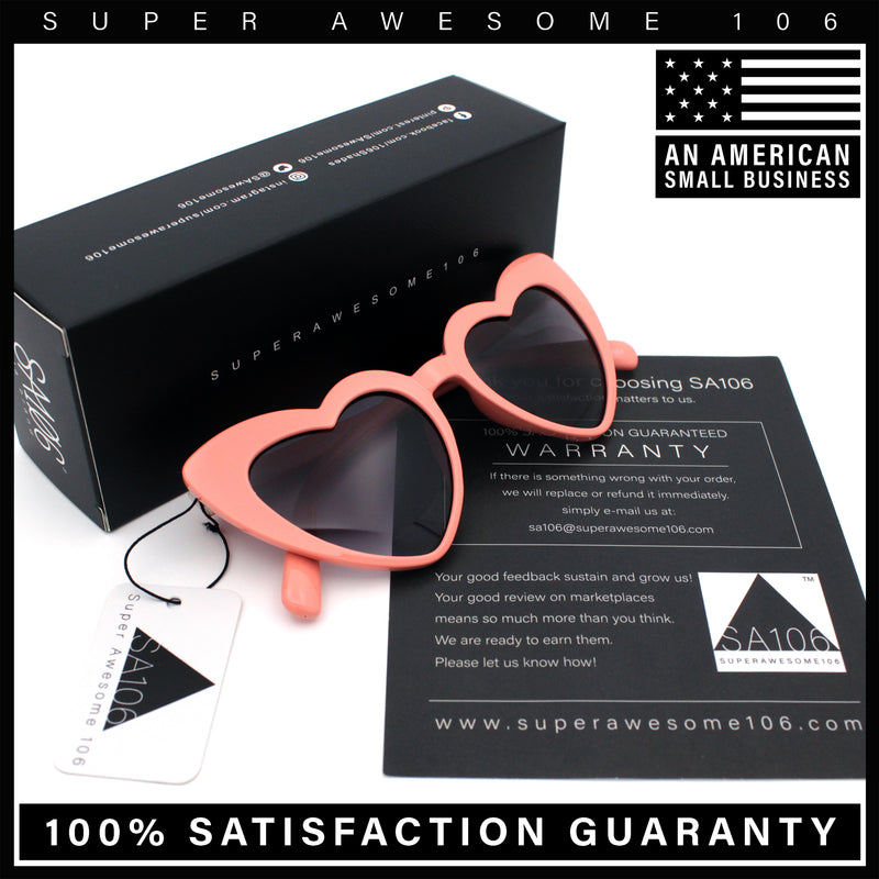 Girls Kid Size Heart Shape Lolita Valentine Love Sunglasses