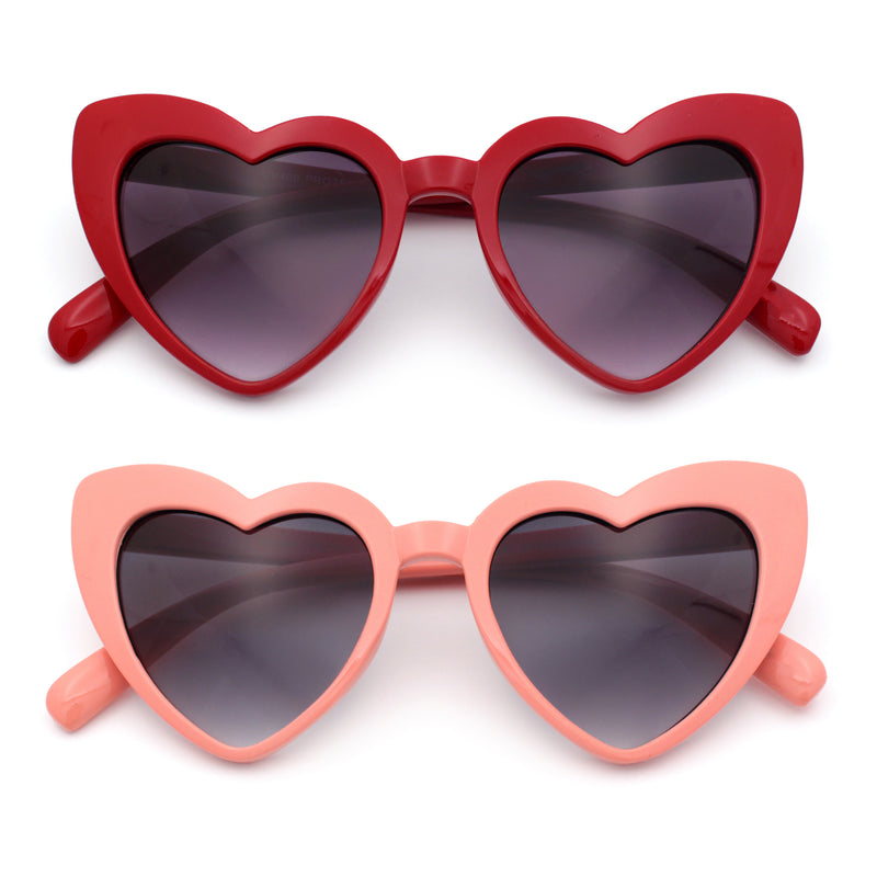 Girls Kid Size Heart Shape Lolita Valentine Love Sunglasses