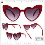 Girls Kid Size Heart Shape Lolita Valentine Love Sunglasses