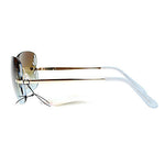 SA106 Womens Rimless Butterfly Vent Trim Rectangular Fashion Sunglasses