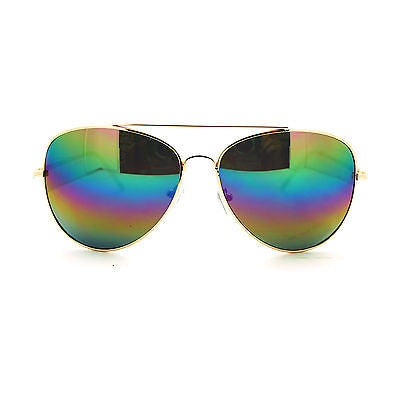 Oil Slick Rusta Mirror Lens Police Motorcycle Biker Cop Aviator Sunglasses