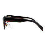 Avant Garde Crop Bottom Rectangular Horn Rim Hipster Sunglasses