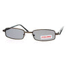 SA106 Snug Fit Small Mens Rectangular Metal Rim Classic Color Lens Sunglasses