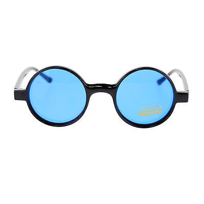 Color Lens Retro Classic Circle Lens Round Plastic 70s Hippie Groovy Sunglasses