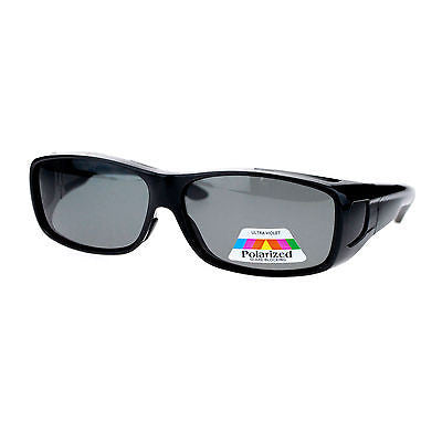 Antiglare Polarized Lens Rectangular 64mm Fitover Sunglasses