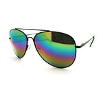 Oil Slick Rusta Mirror Lens Police Motorcycle Biker Cop Aviator Sunglasses