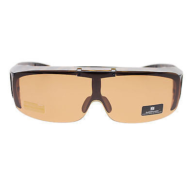 Barricade Large Oversize Mens Polarized Flip Up Fitover Wear Over Sunglasses