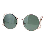 SA106 Womens Swan Drop Temple Retro Circle Round Lens Runway Sunglasses