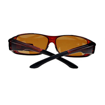 Antiglare Polarized Lens Rectangular 64mm Fitover Sunglasses