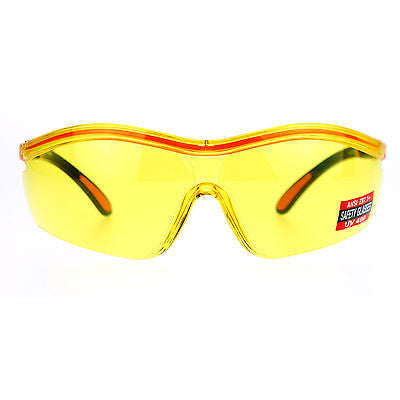 SA106 Yellow HD Lens Adjustable Arm UV Protection Rimless Warp Safety Glasses