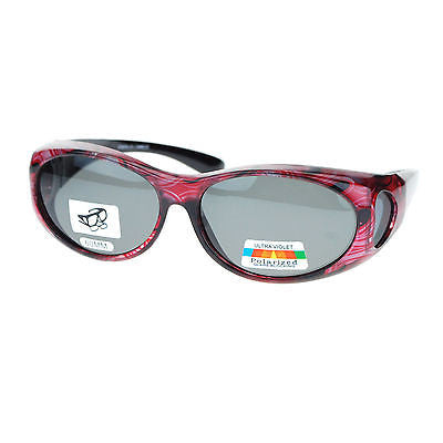 Womens Floral Print Antiglare Polarized No Glare 60mm Fitover Sunglasses