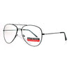 SA106 Classic Wire Rim Tear Drop Shape Aviator Clear Lens Eye Glasses