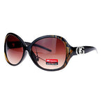 CG Eyewear Oversize Metalic Scribble Skatch Pattern Plastic Butterfly Sunglasses
