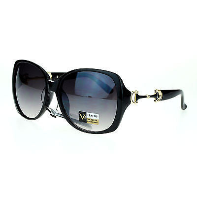 VG Eyewear Womens Bling Metal Buckle Hinge Large Butterfly Diva Sunglasses