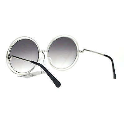 Avant Garde Double Circle Frame Round Designer Fashion Retro Sunglasses