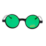 Color Lens Retro Classic Circle Lens Round Plastic 70s Hippie Groovy Sunglasses