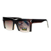 Avant Garde Crop Bottom Rectangular Horn Rim Hipster Sunglasses