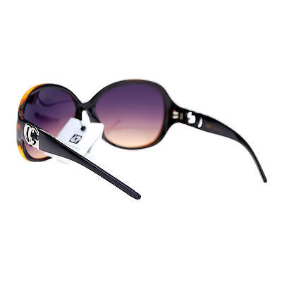 CG Eyewear Oversize Metalic Scribble Skatch Pattern Plastic Butterfly Sunglasses