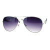 SA106 Womens Diva Fashion Gradeint Floral Jewel Thin Metal Aviator Sunglasses